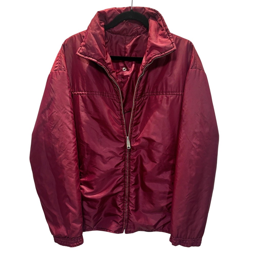 Vintage White Stag Jacket Mens XL Red Maroon Full Zip Windbreaker 80s 90s