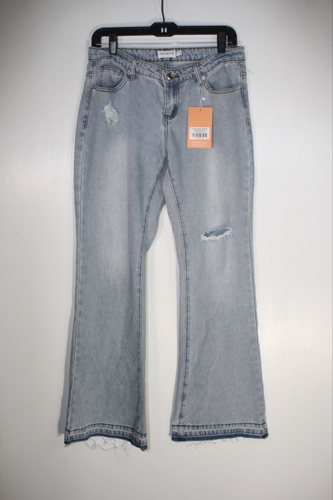 That’s So Fetch Jeans Women 4 Blue Low Rise Wide Leg Y2K Grunge NWT