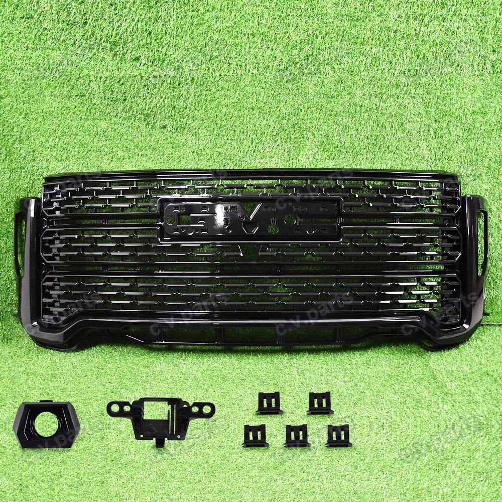For 2020-2023 GMC Sierra 2500 HD 3500HD Denali Style Front Bumper Grille GLS BLK