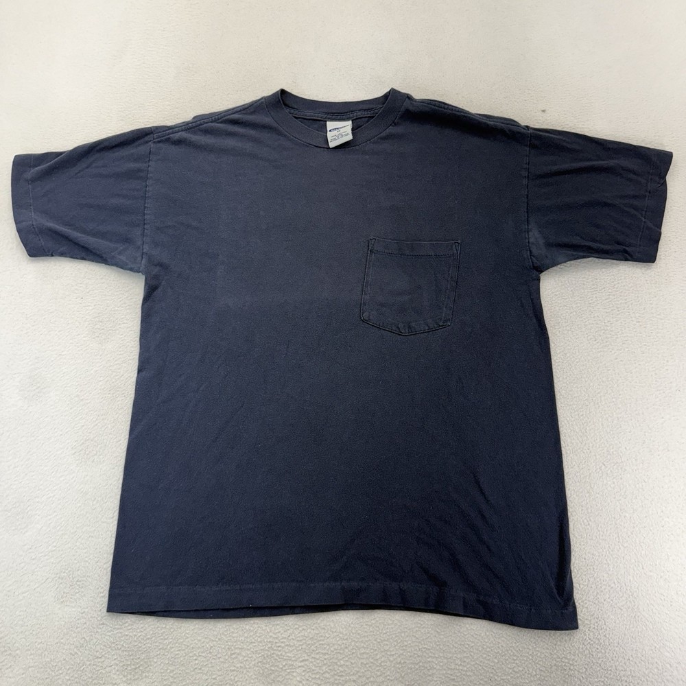 Vintage Old Navy Men’s Pocket T Shirt Blue Single Stitch Cotton XS Boxy