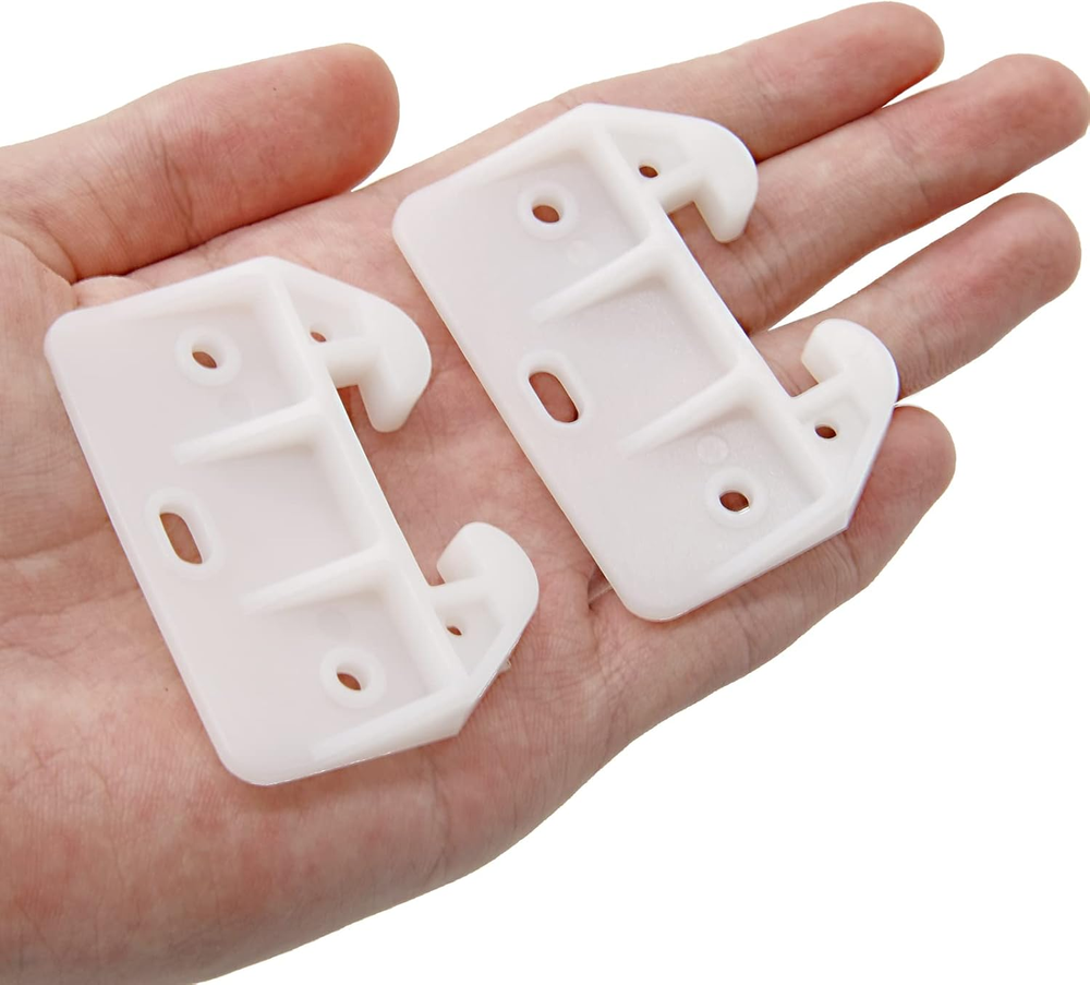 10 Pack White Plastic Drawer Slides with Screws for Dressers & Cabinets