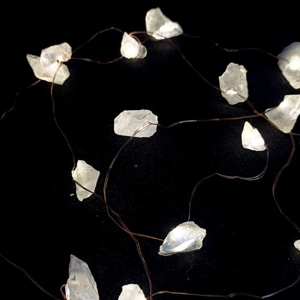 Crystal LED String Light Decorative, Battery Operated String Fairy Lights Nat...