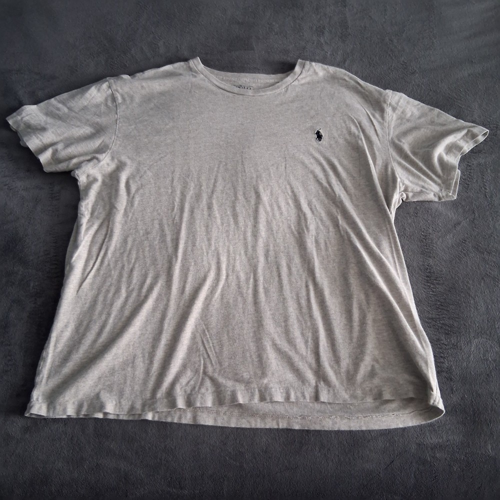 Polo Ralph Lauren T-Shirt Mens Size XL Cotton Short Sleeve Logo Gray