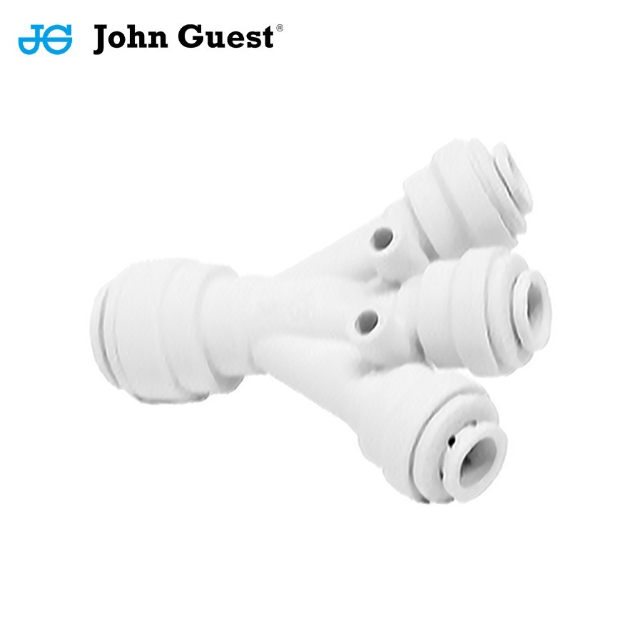 PP491208W JohnGuest Y Fitting 3 WAY SPLITTER DIVIDER 3/8:1/4 PP 10pcs/pack