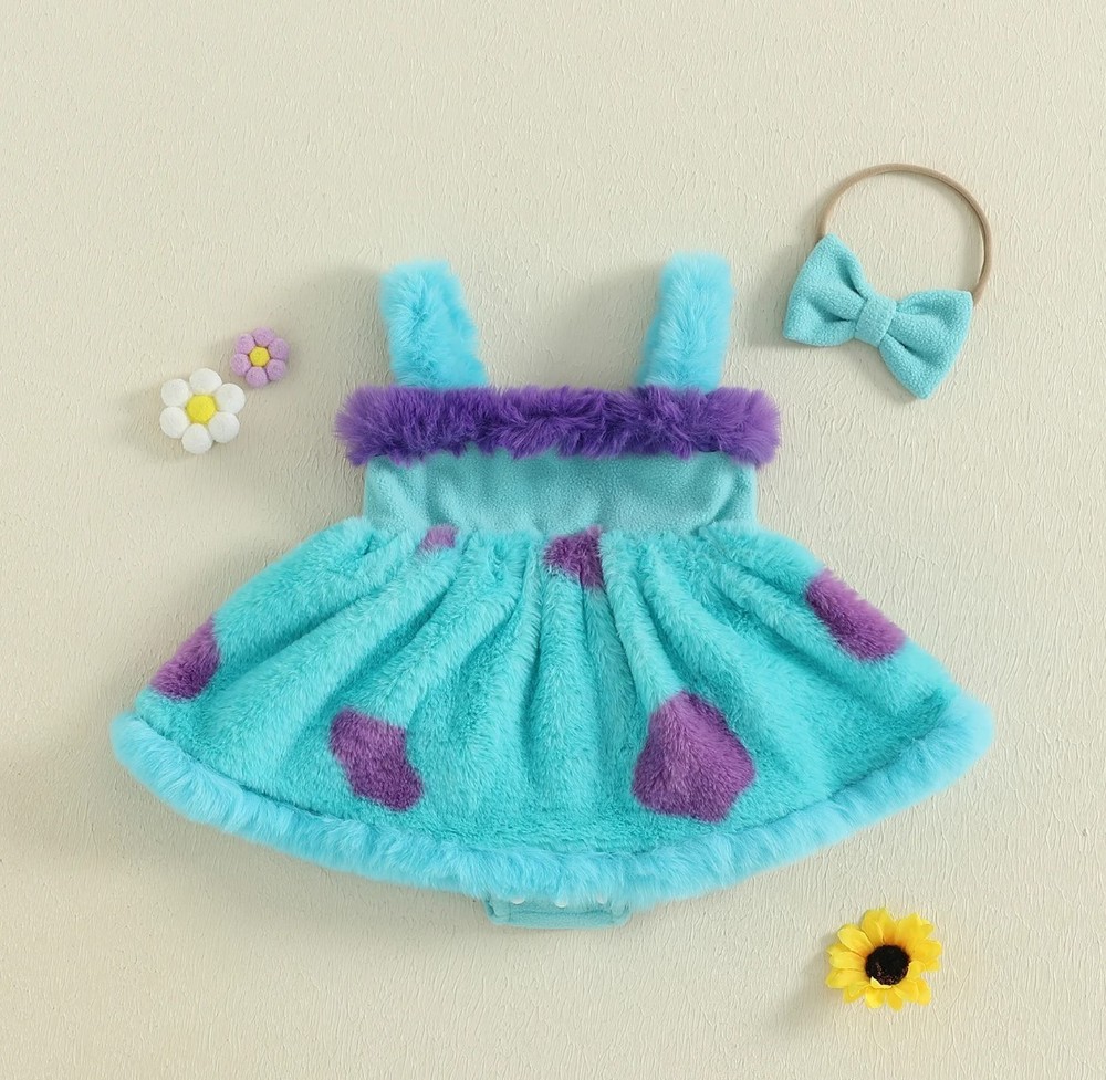 New Monster Inc Sulley Romper Baby Girl