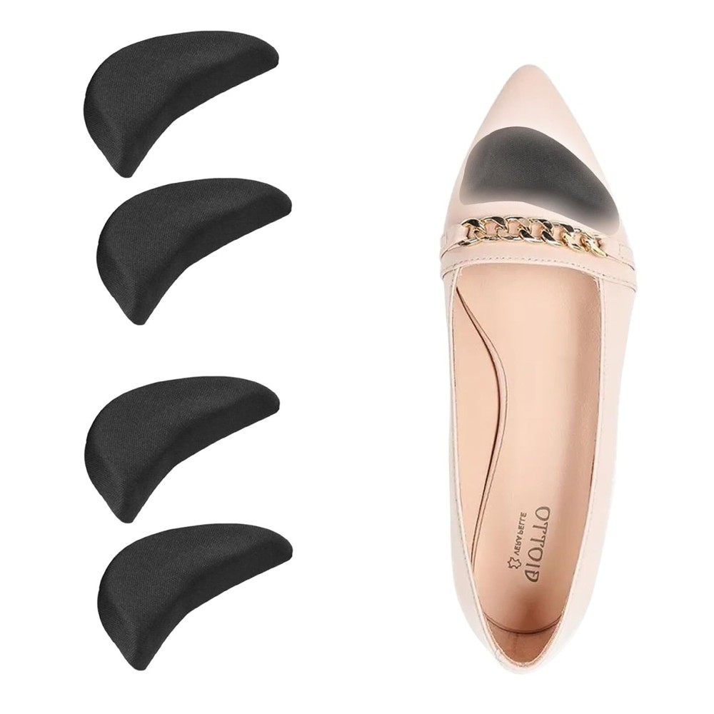 Toe Inserts for Shoes Too Big 2 Pairs Foam Toe Filler to Make Shoes Fit Tight...