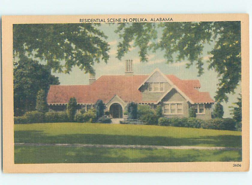 Linen BUILDING SCENE Opelika - Near Auburn Alabama AL m/09 AE8583