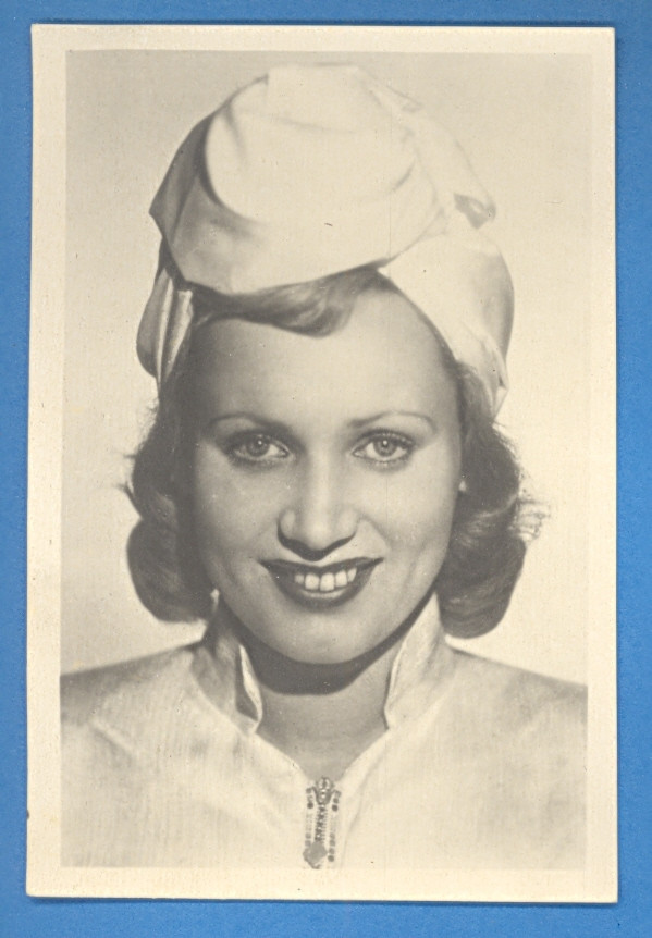 Russia Famous Actor Beautiful Woman With Hat Vintage Photo Pc.752