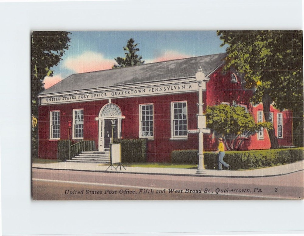 Postcard United States Post Office Quakertown Pennsylvania USA