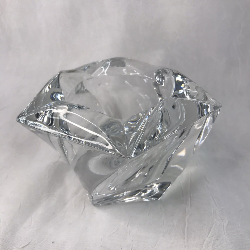 PartyLite PO103 WINDSWEPT 24% Lead Crystal Votive Candle Holder Vintage