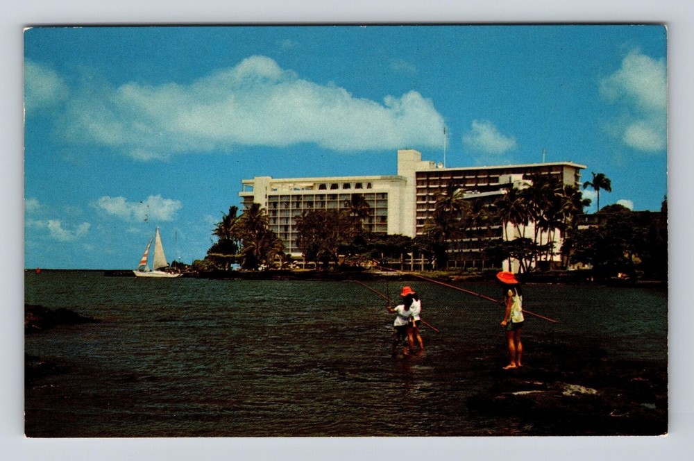 HI-Hawaii, Naniloa Surf, Antique, Vintage Souvenir Postcard