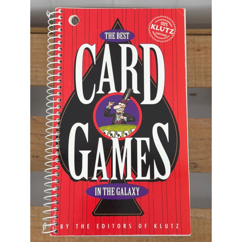 The Best Card Games in the Galaxy Klutz Spiral Bound Book 1990 Vintage