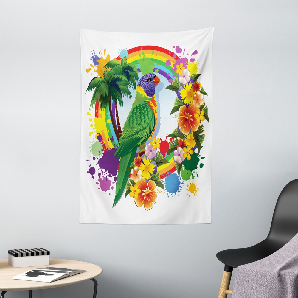 Colorful Tapestry Palms Tropical Plants Print Wall Hanging Decor