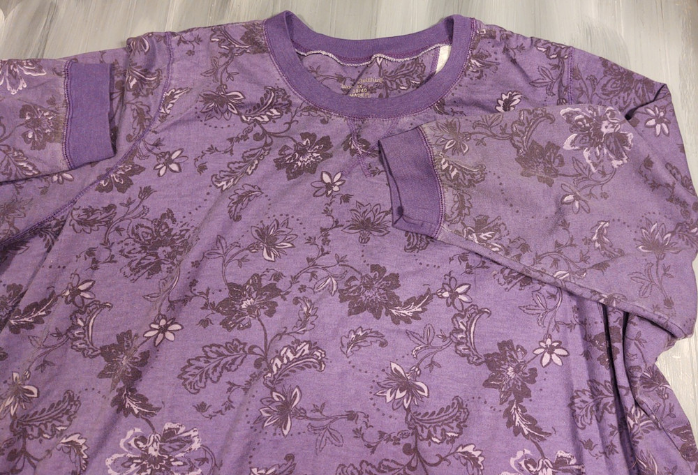 Woman Within Women’s Purple Floral Long Sleeve Sweatshirt Size 5X (38/40)
