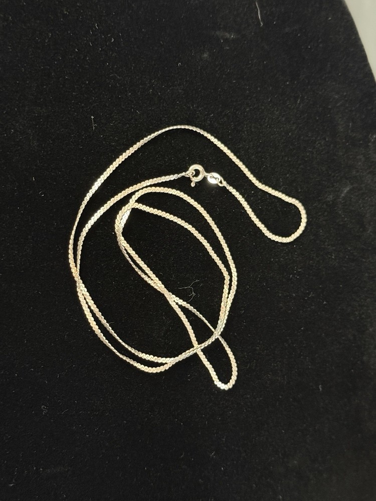 Vintage Italian Sterling Silver Chain Necklace, 24