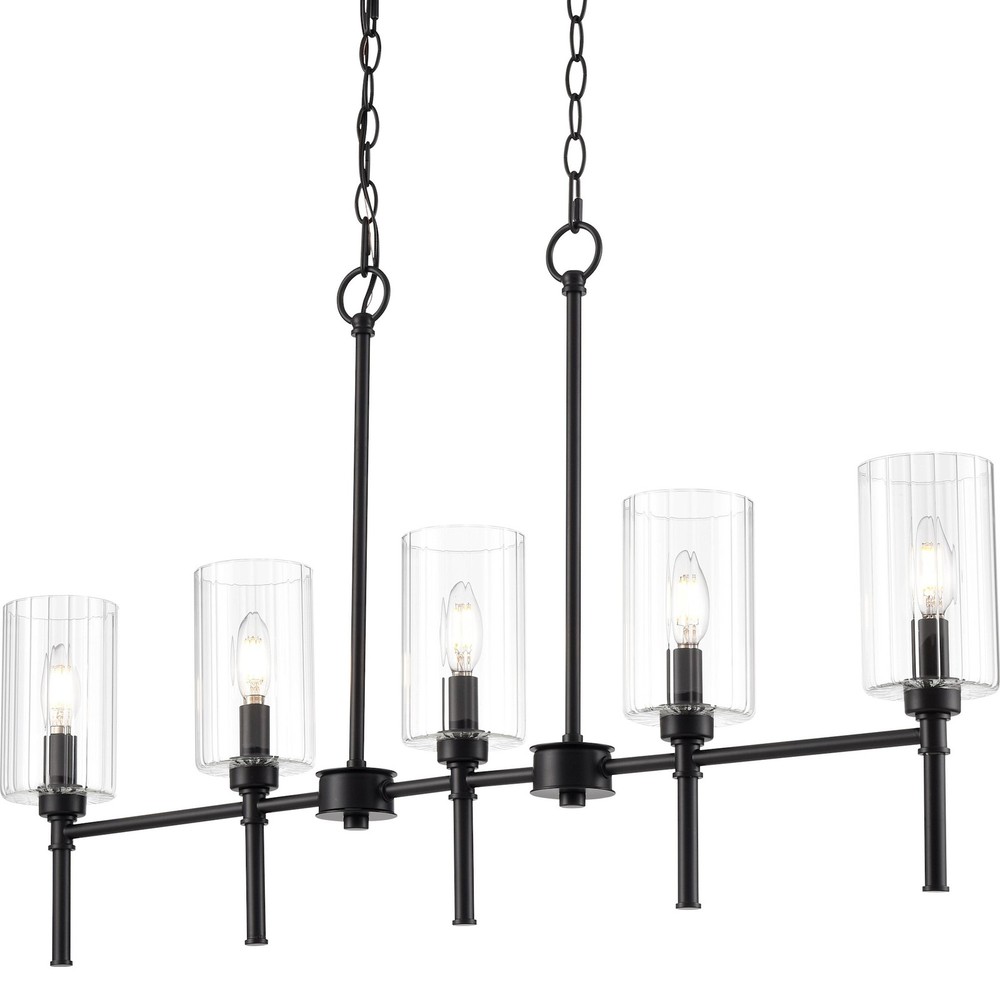 Millennium Lighting 9925 Chastine 36 Inch Black 5-Light Chandelier
