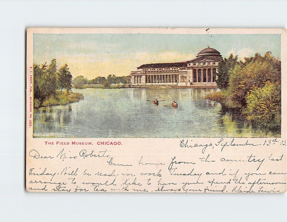 Postcard Field Museum Chicago Illinois USA