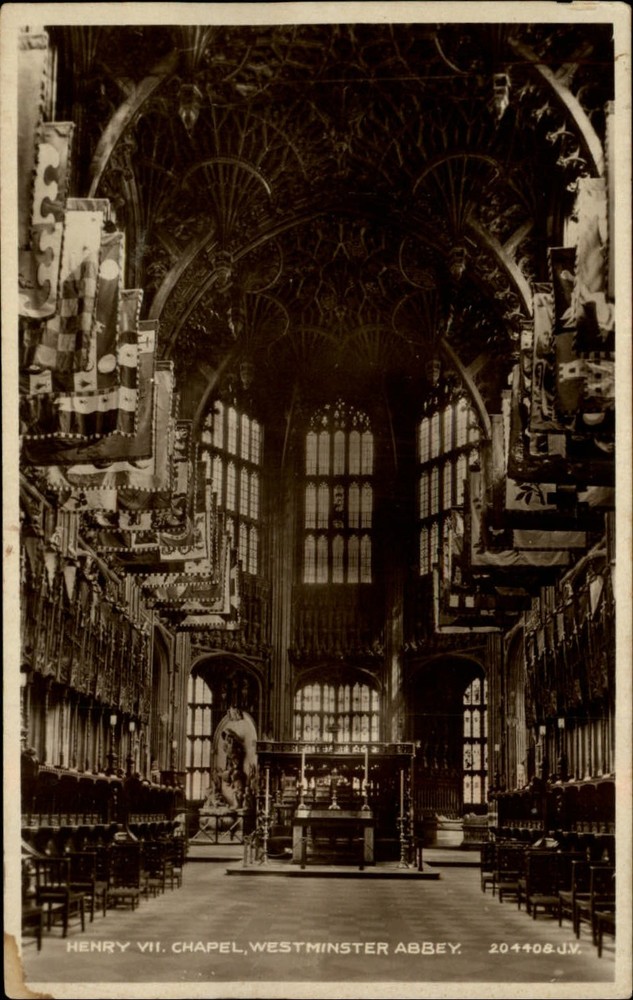 Henry VII Chapel Westminster Abbey London England vintage postcard s251