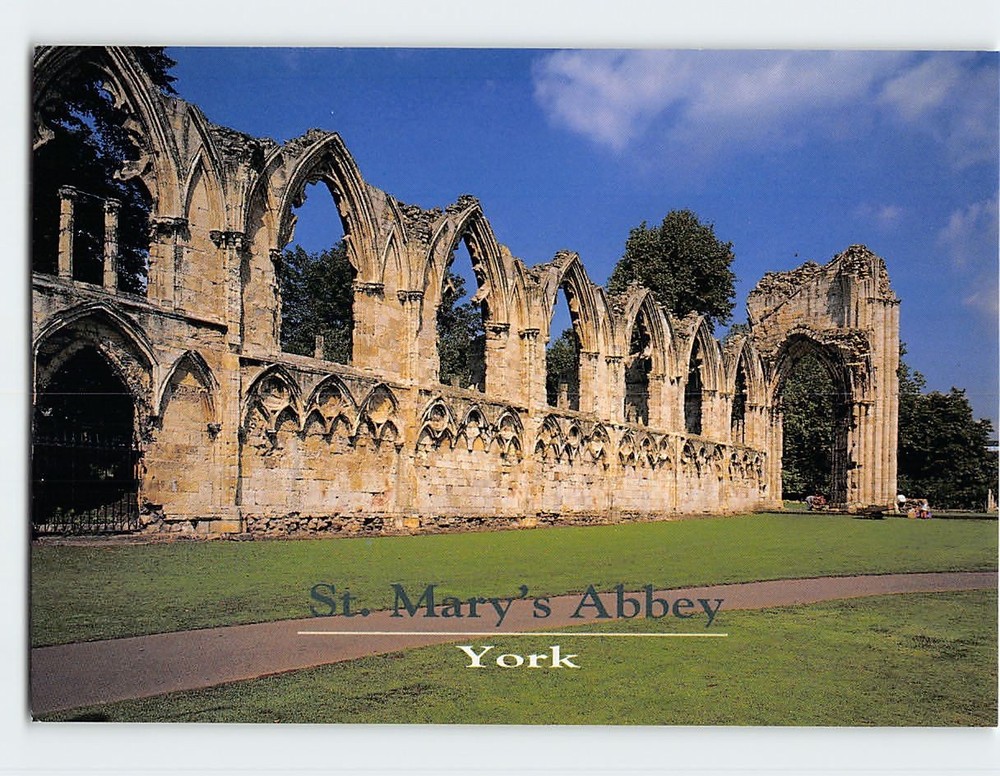 Postcard St. Mary's Abbey York England