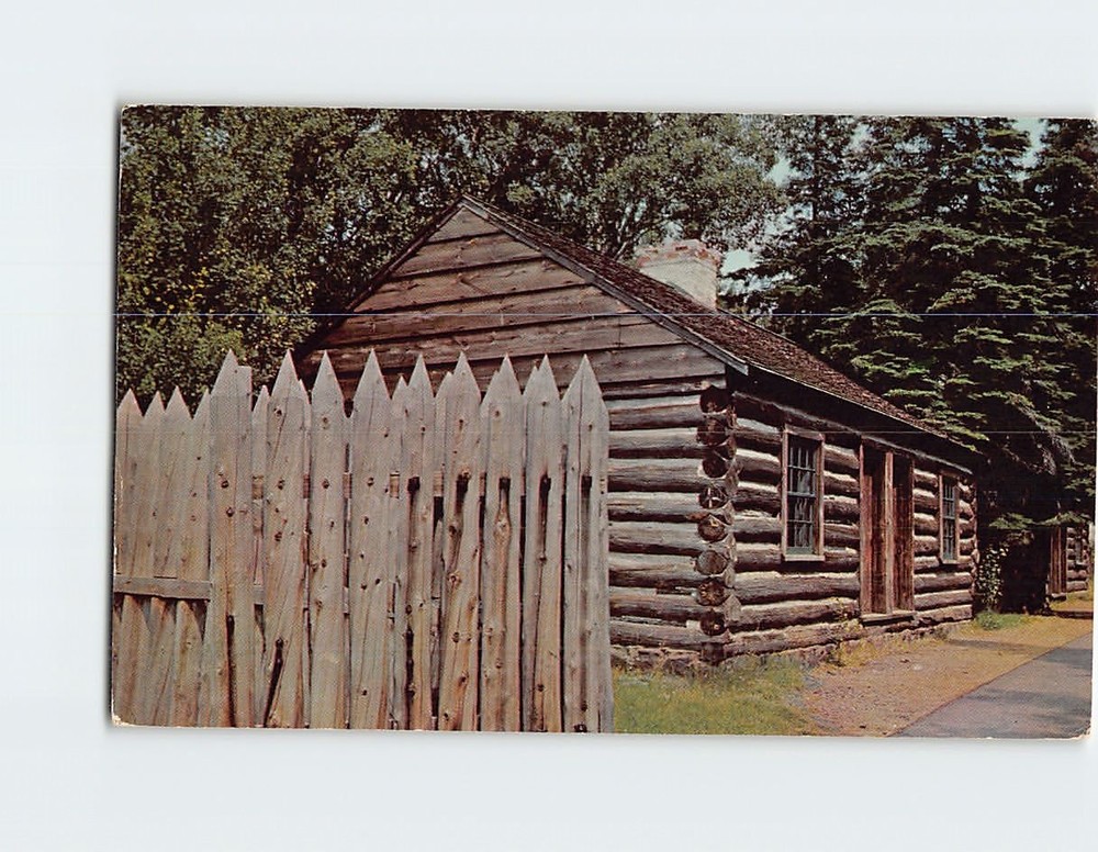 Postcard Officers Quarters Fort Wilkins State Park Copper Harbor Michigan USA
