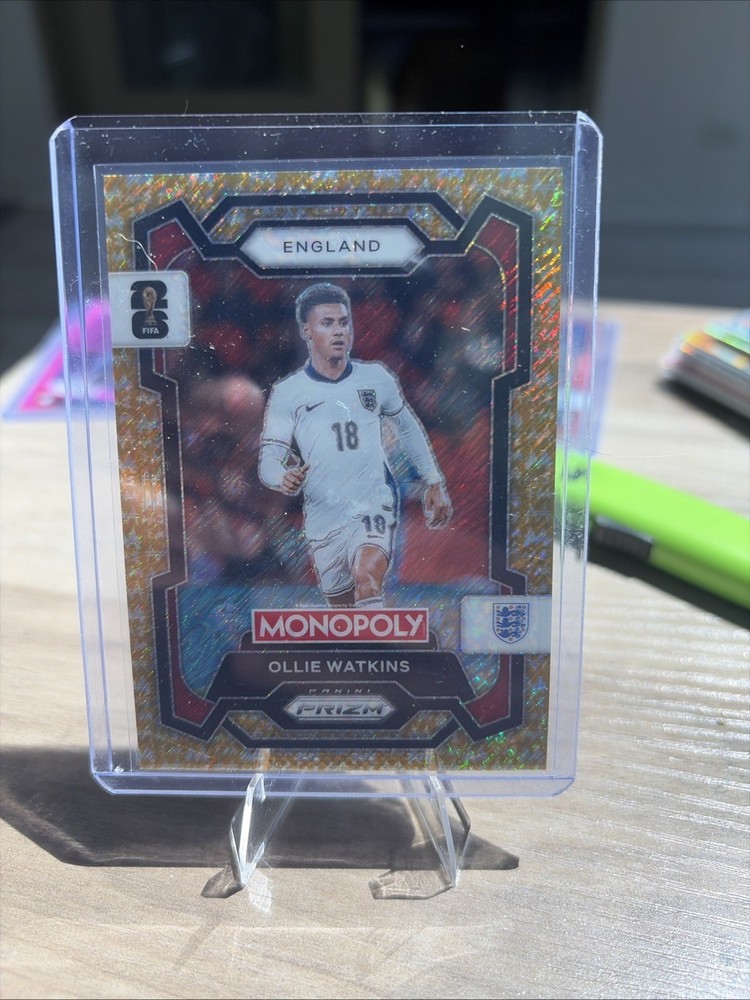 2026 Panini Prizm Monopoly FIFA World Cup #25 Ollie Watkins Gold Shim /500