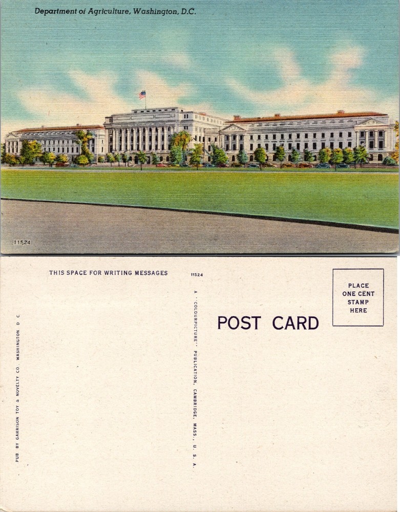 Department of Agriculture Washington District of Columbia DC Postcard