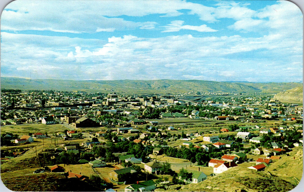 Vintage Postcard Panorama Rock Springs Wyoming Coal Mining Center