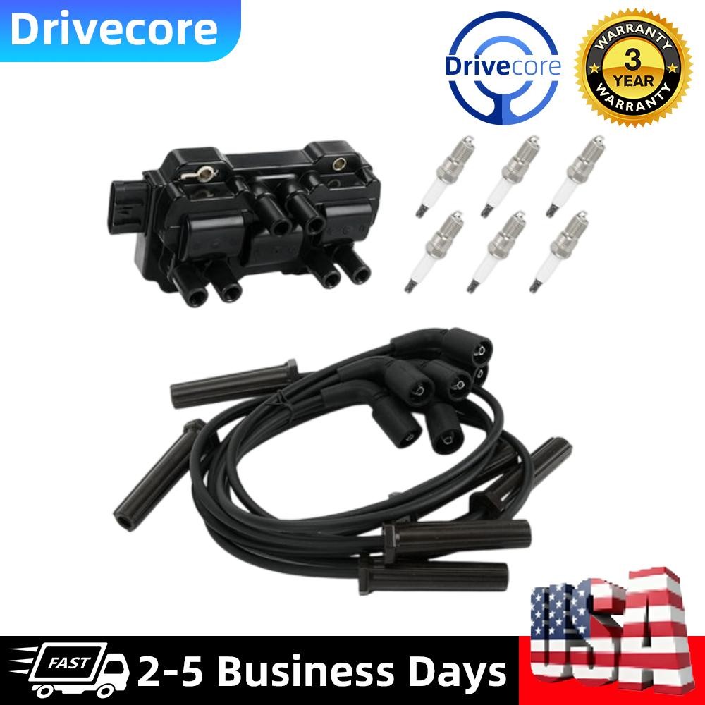 UF434 Ignition Coil & Iridium Spark Plug & Wires For Chevy Pontiac 3.5L 3.9L