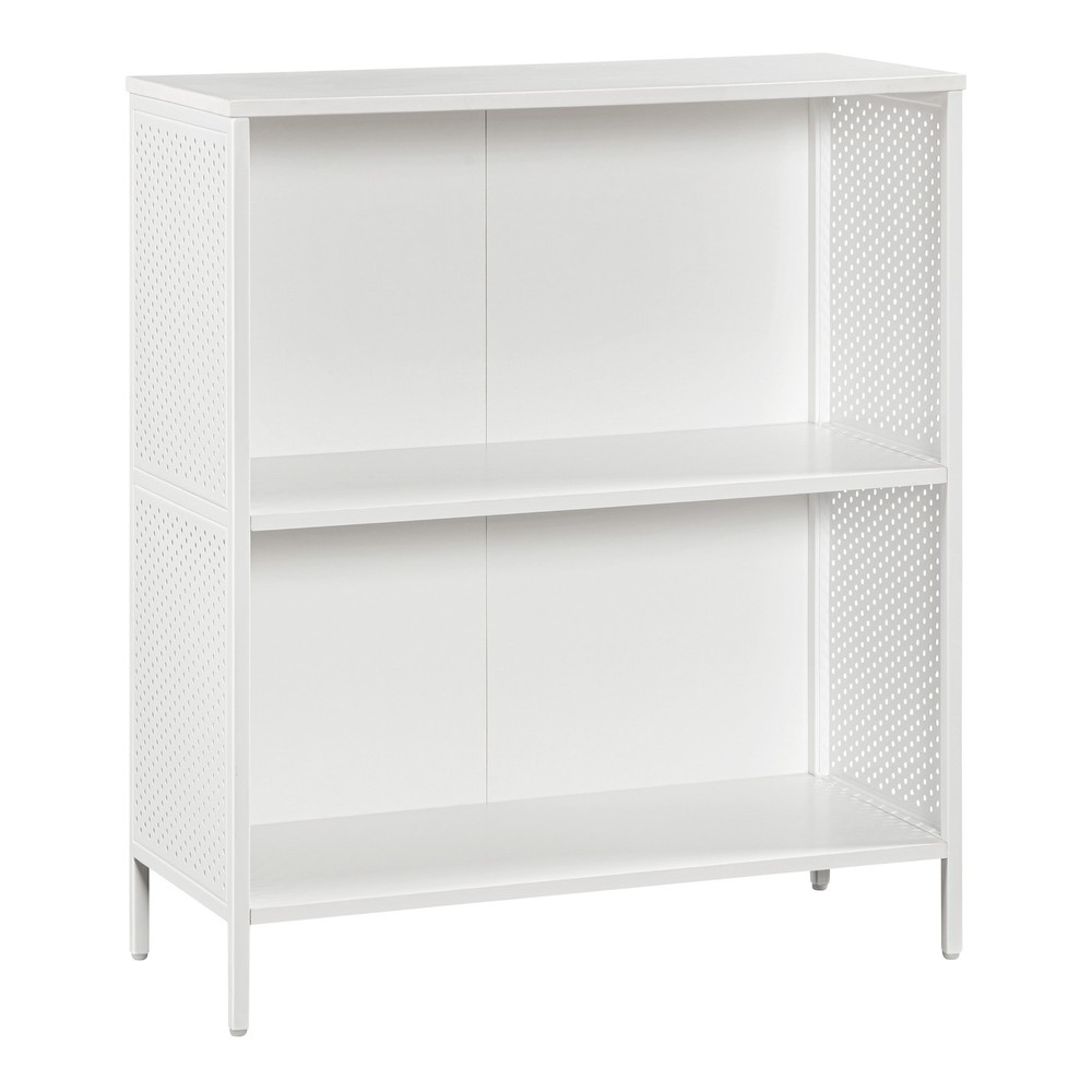 Ace 2 Shelf White Engineered Wood Bookcase – Stylish & Space-Saving-image