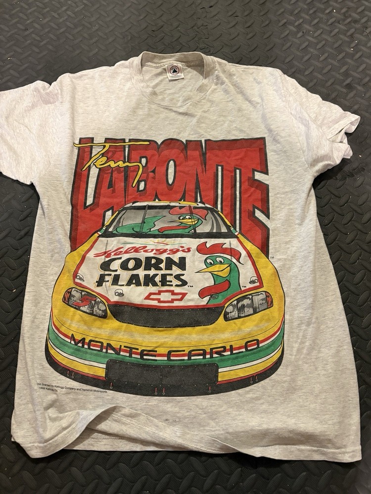 Vintage 1999 Terry Labonte Kelloggs Corn Flakes NASCAR Shirt Large