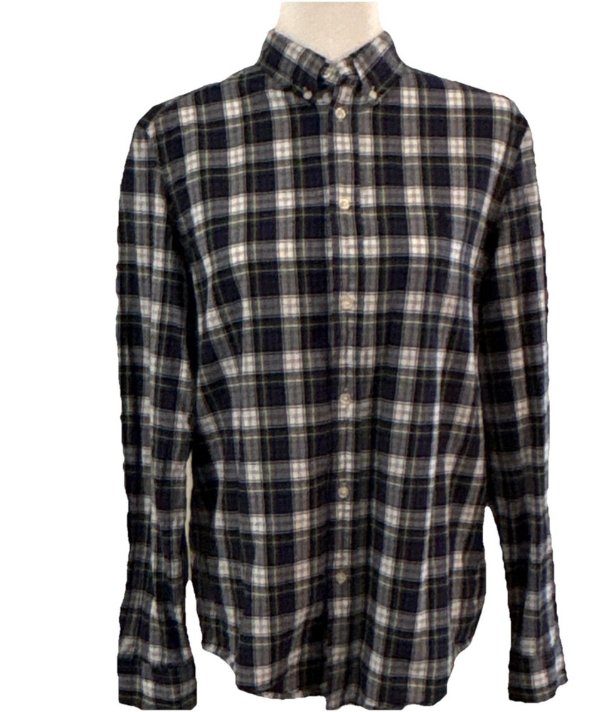 Ralph Lauren Plaid Flannel 100% Cotton Button-Down Long Sleeve Shirt Men’s XL