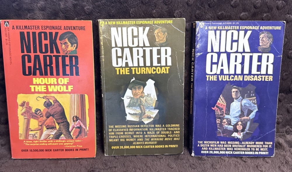 Lot of 3 Vintage Nick Carter 