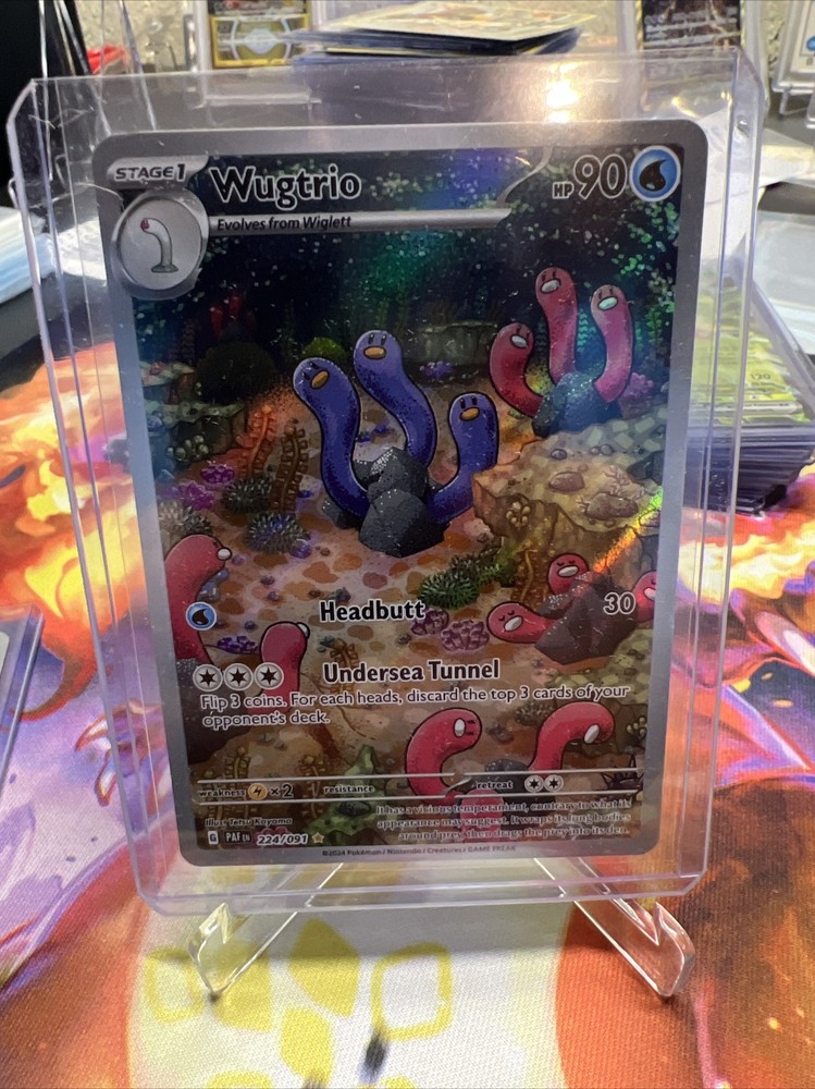 Pokemon TCG - Wugtrio - 224/091 Paldean Fates - Illustration Rare Full Art Shiny