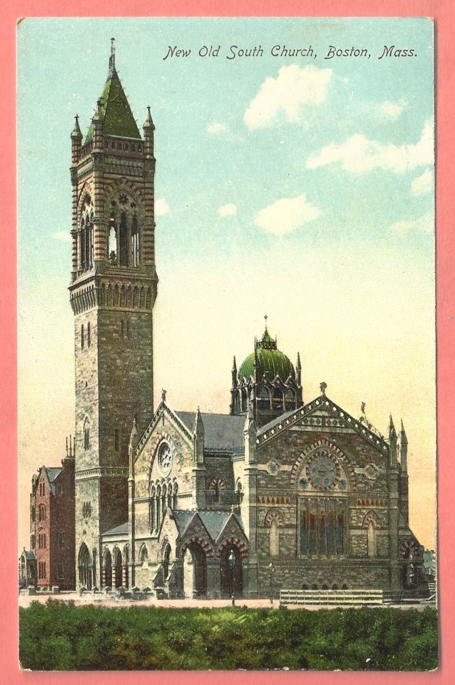 NEW OLD SOUTH CHURCH, BOSTON, MASS.-c. 1915 Postcard-Illustrated Postal Card Co.
