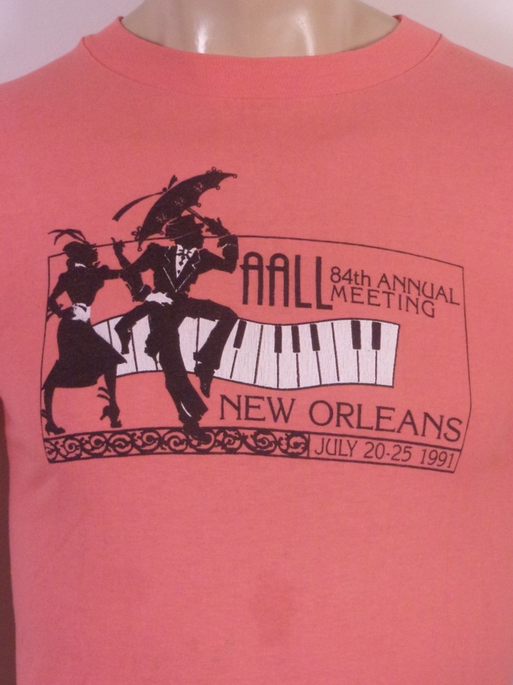 vintage 80s 90s single stitch 1991 AALL 84th Meeting T-Shirt New Orleans LA sz S
