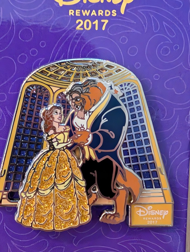 Disney Chase Rewards 2017 Beauty and the Beast Dancing Slider Pin