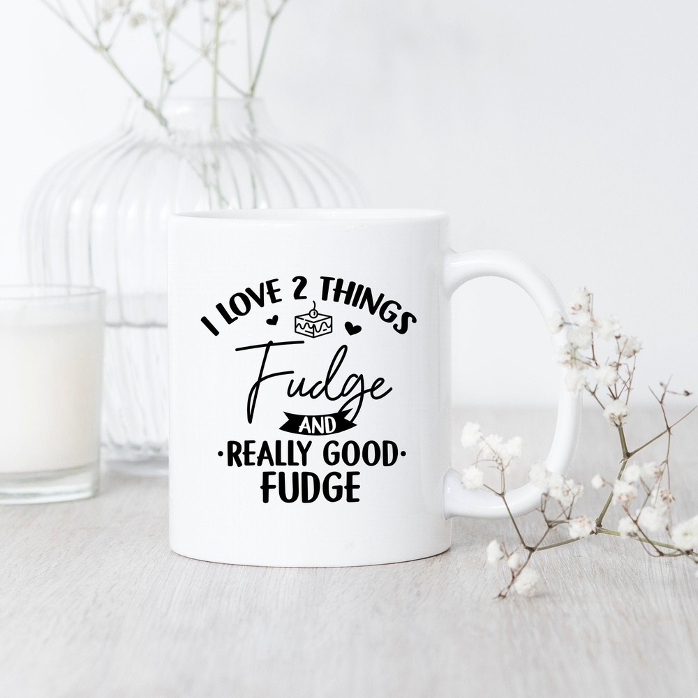 I Love Fudge Mug Fudge Mug Fudge Lover Gift Sweets Lover Chocolate Fudge Mug