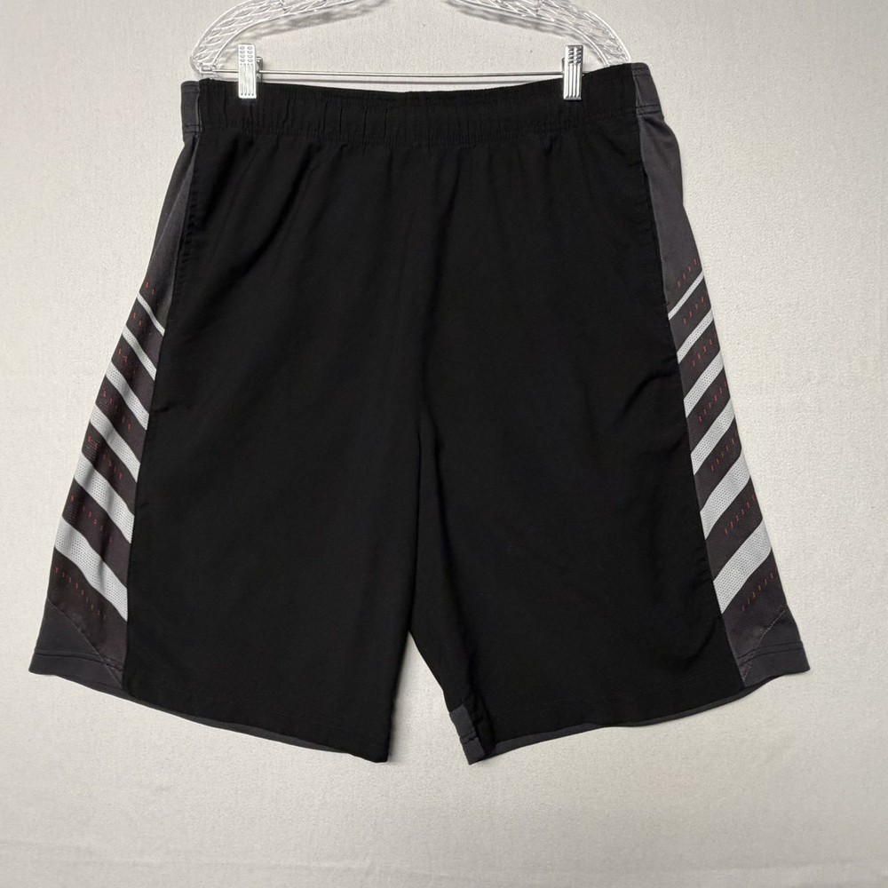 XL Reebok Shorts Mens Black Athletic Basketball Elastic Waist