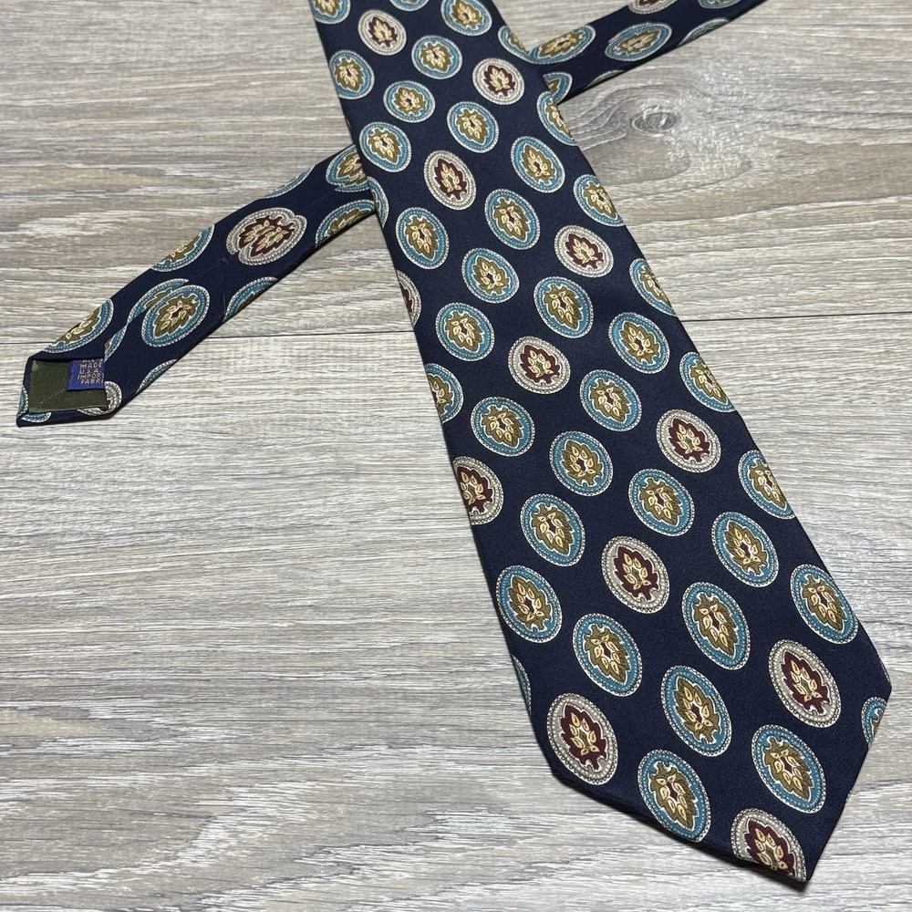 Chaps Ralph Lauren Handmade Luxury 100% Silk Neck Tie for Men Made in USA 59”L