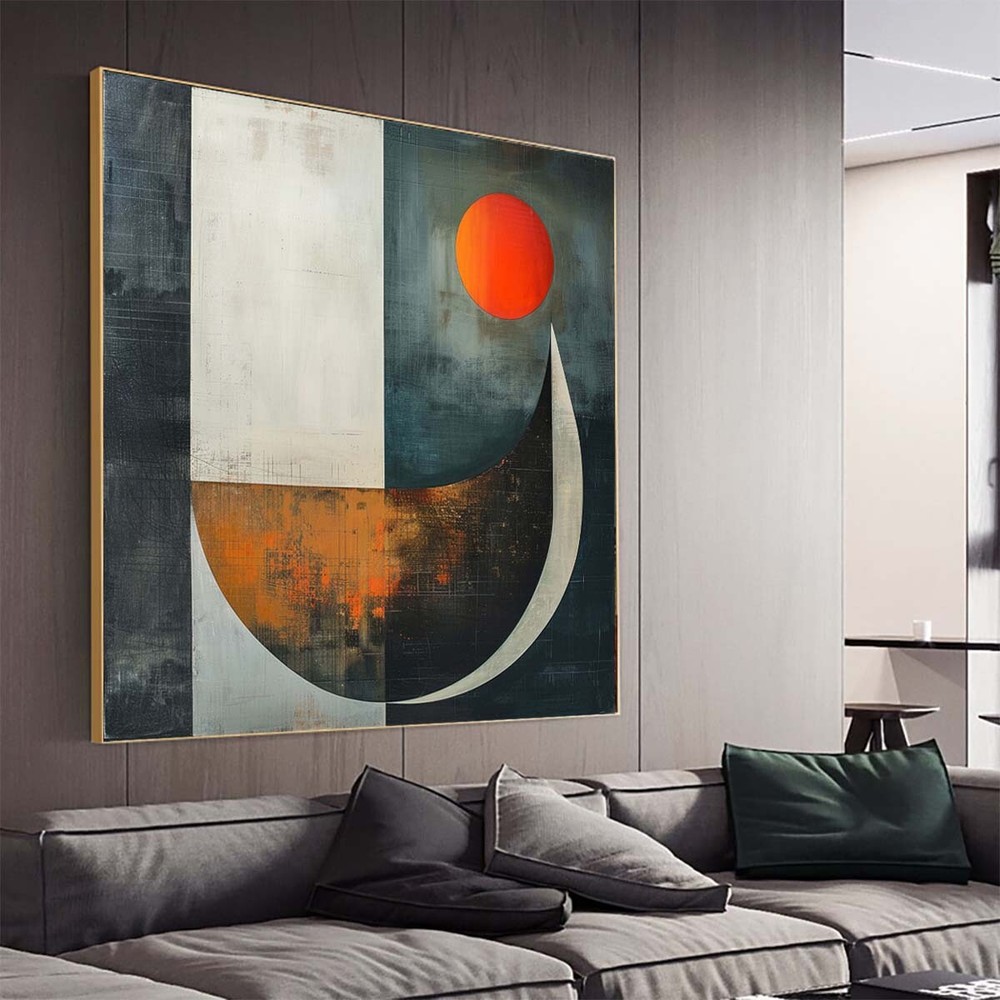 Modern Home Decor Handmade Abstract Oil Painting on canvsa Living Room red