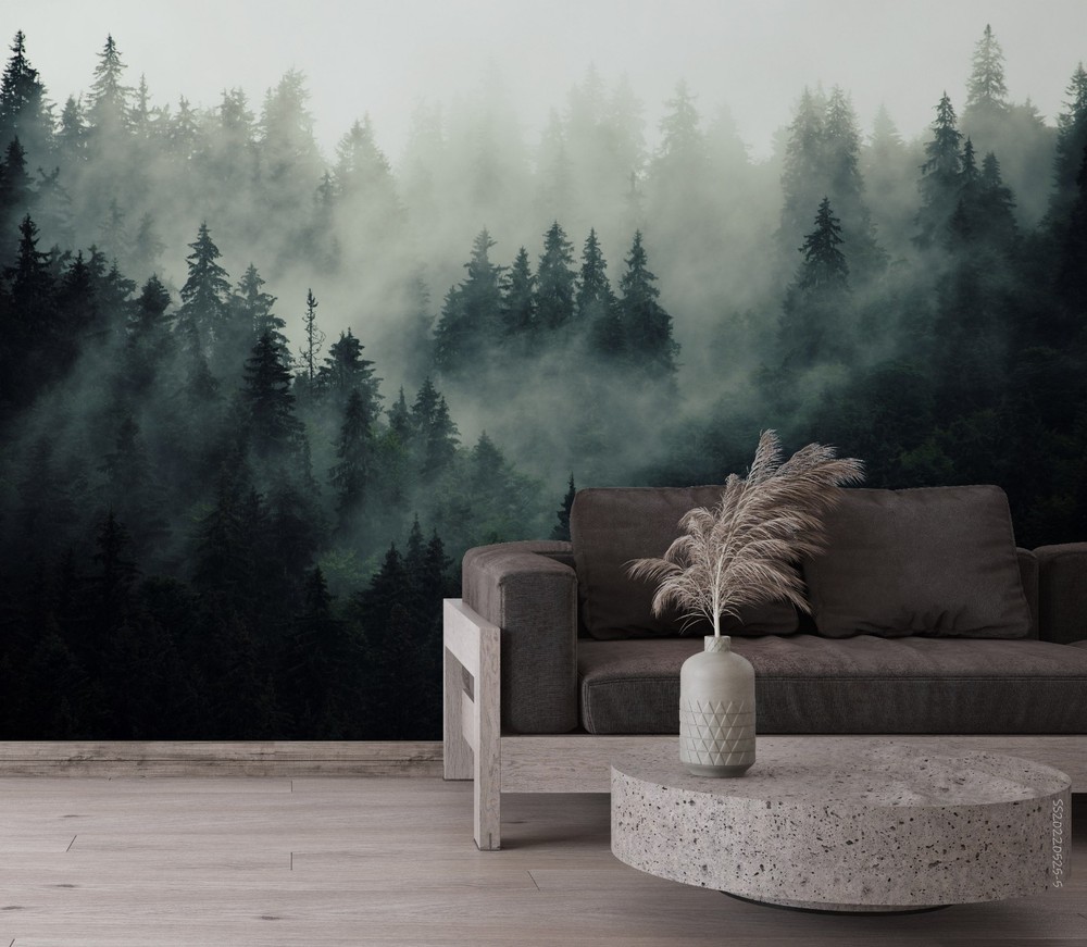 3D Forest Mist Landscape Wall Murals Wallpaper Murals Wall Sticker