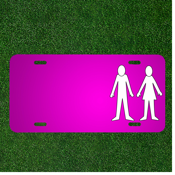 Custom Personalized Car License Plate with Names for Any Gender  