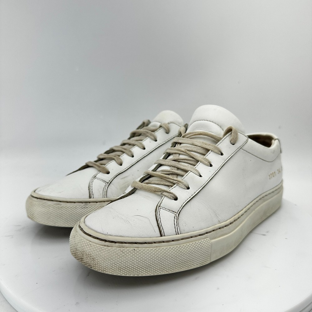 Common Project Achilles Women Sz EU 34 US 4 White Leather Low Training Shoes-image