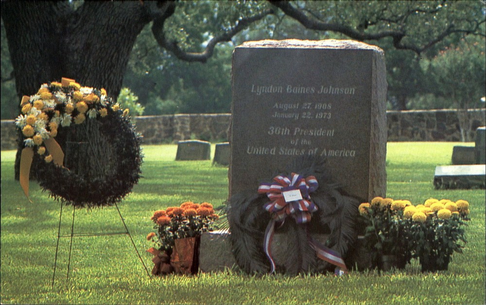 LBJ Lyndon B Johnson National Historic Site Stonewall Texas cemetery headstone