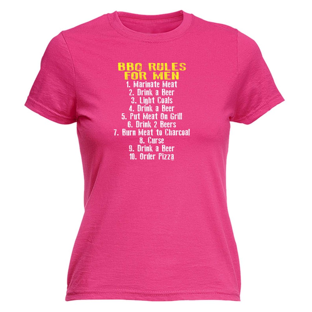 Bbq Barbeque Rules For Men - Womens T Shirt Funny T-Shirt Novelty gift tshirt