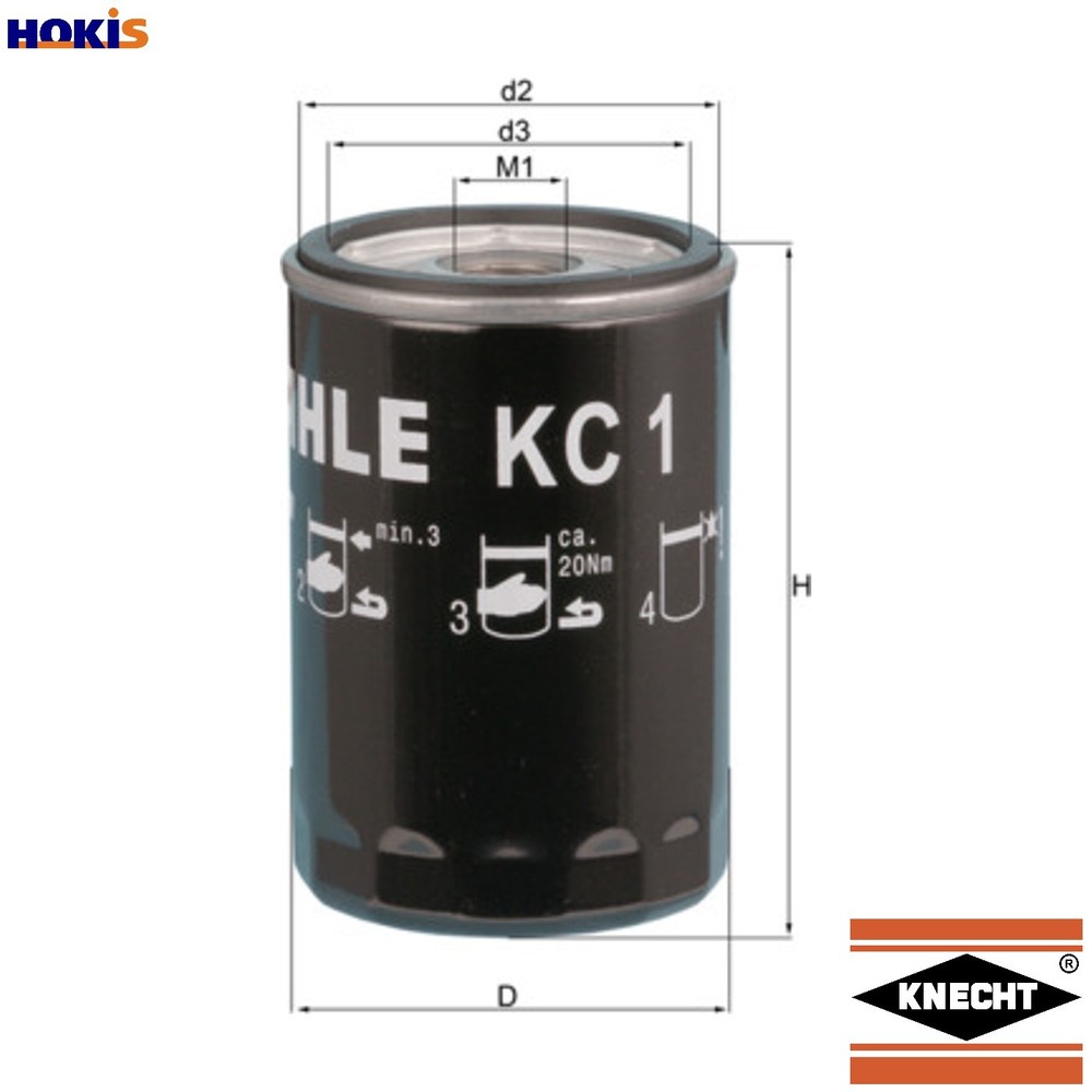 FUEL FILTER KC 1 FORFUEL FILTER KC 1 FOR FIAT  FORD  GMC  RENAULT  RENAULT TRUCK