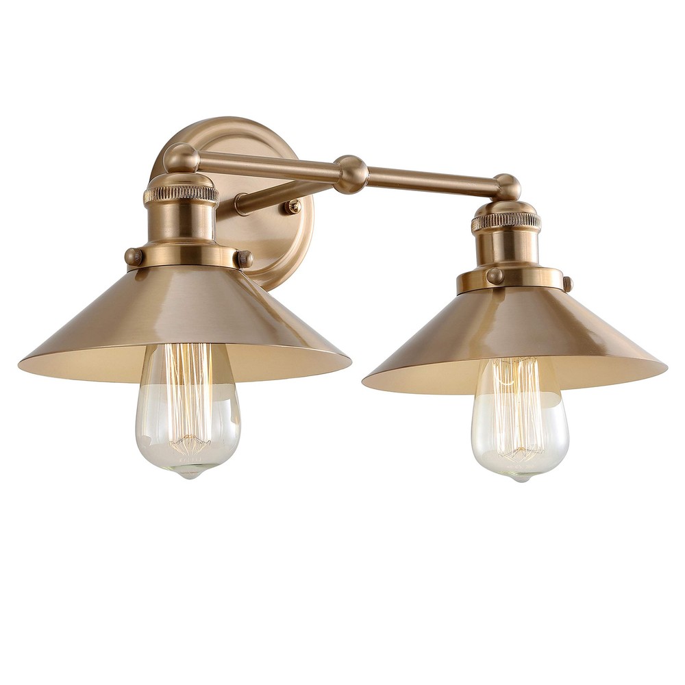 JYL7430A August 17.5 Inch 2-Light Farmhouse Sconce with Metal Shade Modern Transitional Lighting