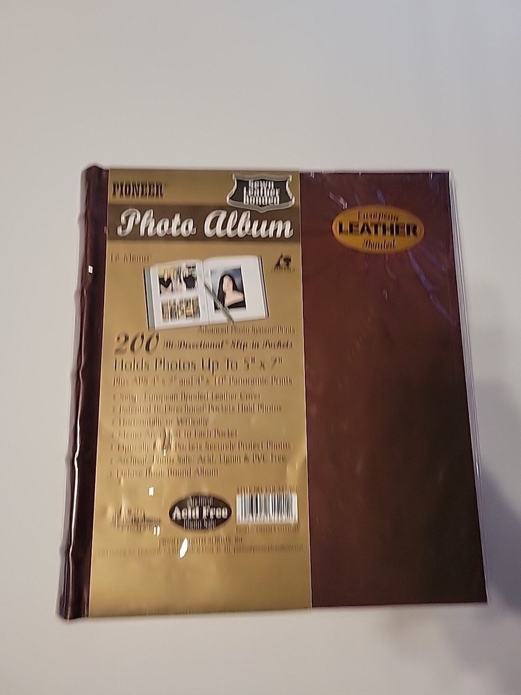 VTG Pioneer  200 Pocket Sewn Leather Bonded Acid Free Photo Album Holds 5