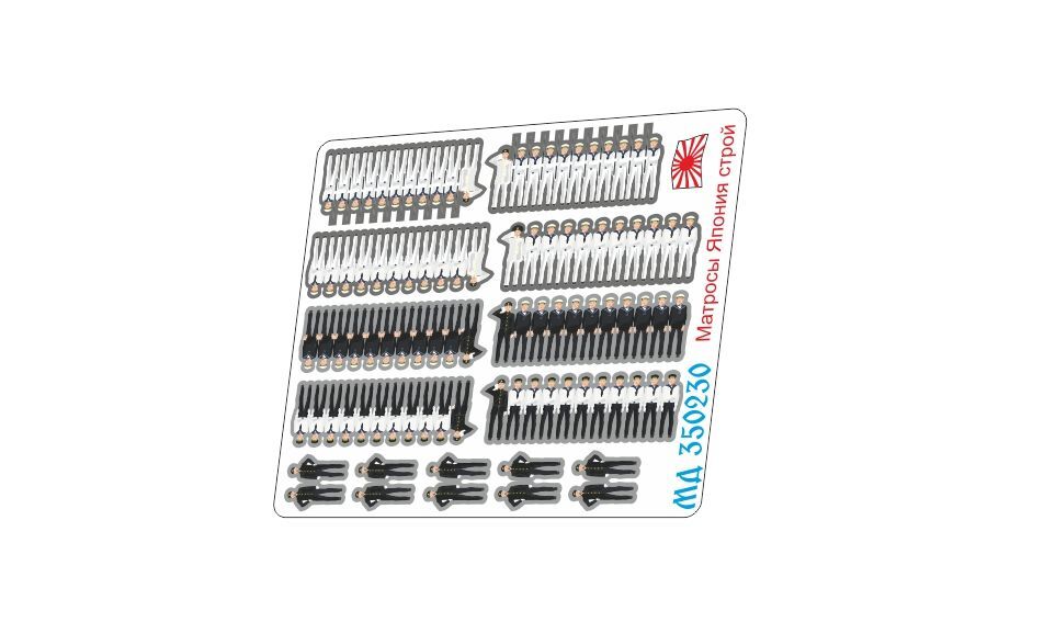 Photo-etched detailing set for Japanese sailors in 'formation' colored