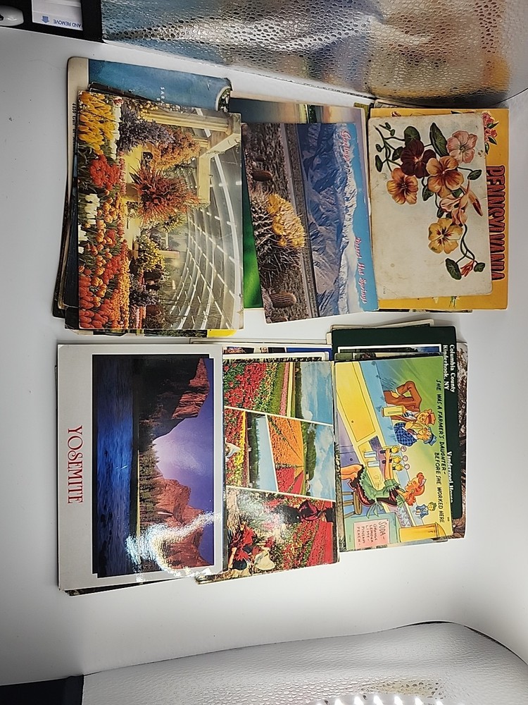 Large Lot Of 100 Used Vtg Postcards Misc USA & World 1920s-1980s #736